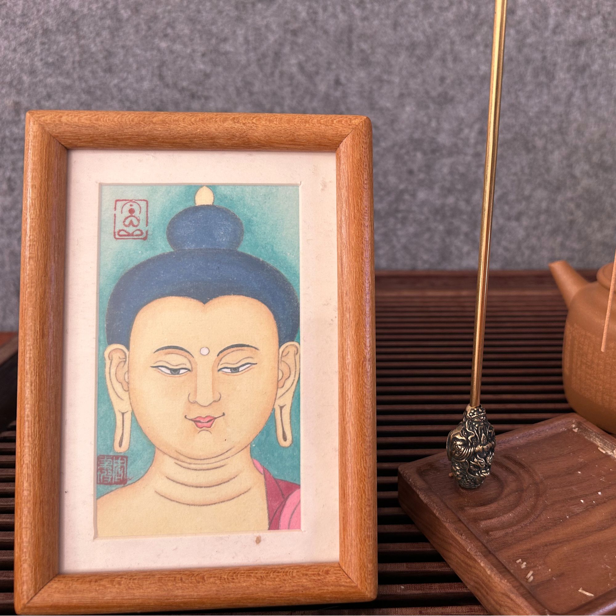 纯手绘6寸书法画