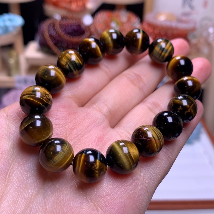 水晶手链未镶嵌12.6虎眼石