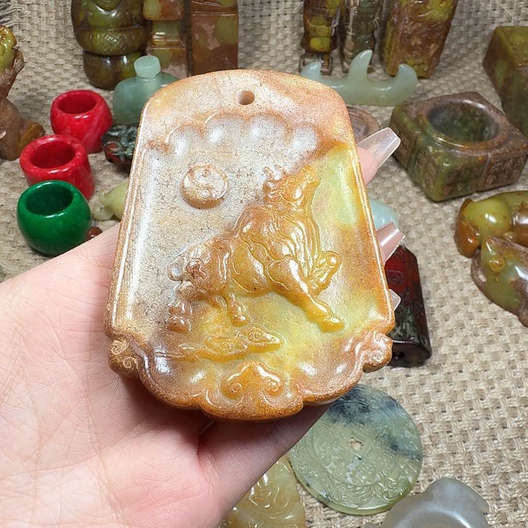 白玉菩提吊坠挂件