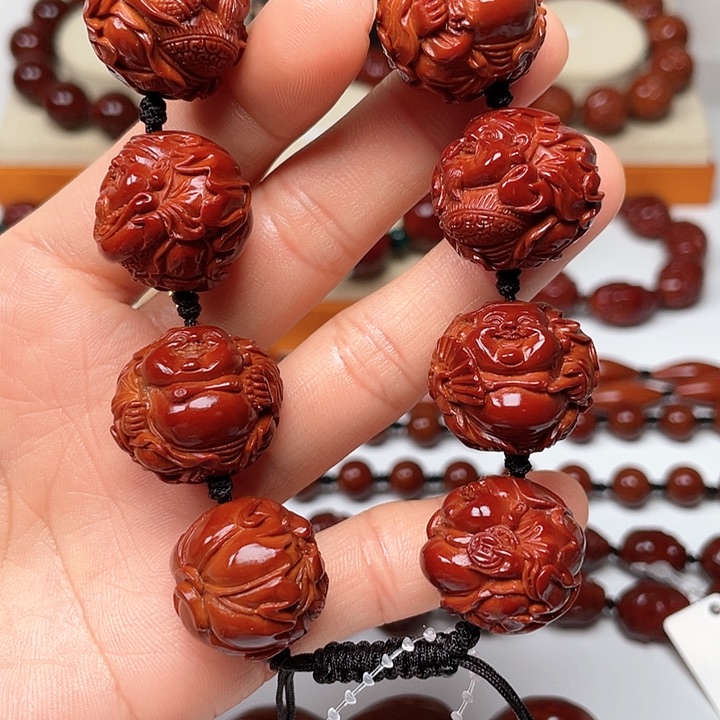 橄榄核手串→***→荷叶财弥