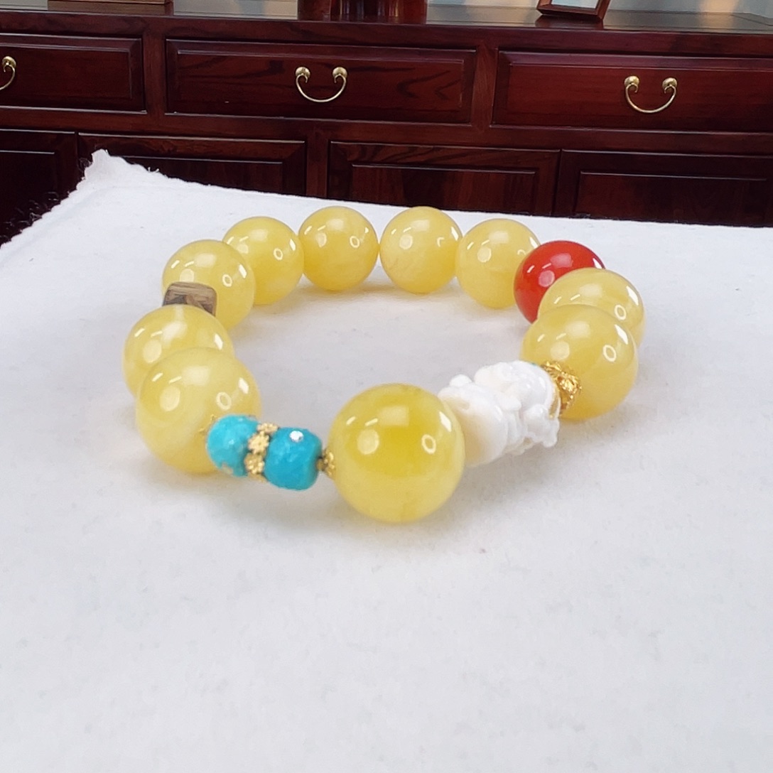 蜜蜡手链未镶嵌蜜蜡14.6