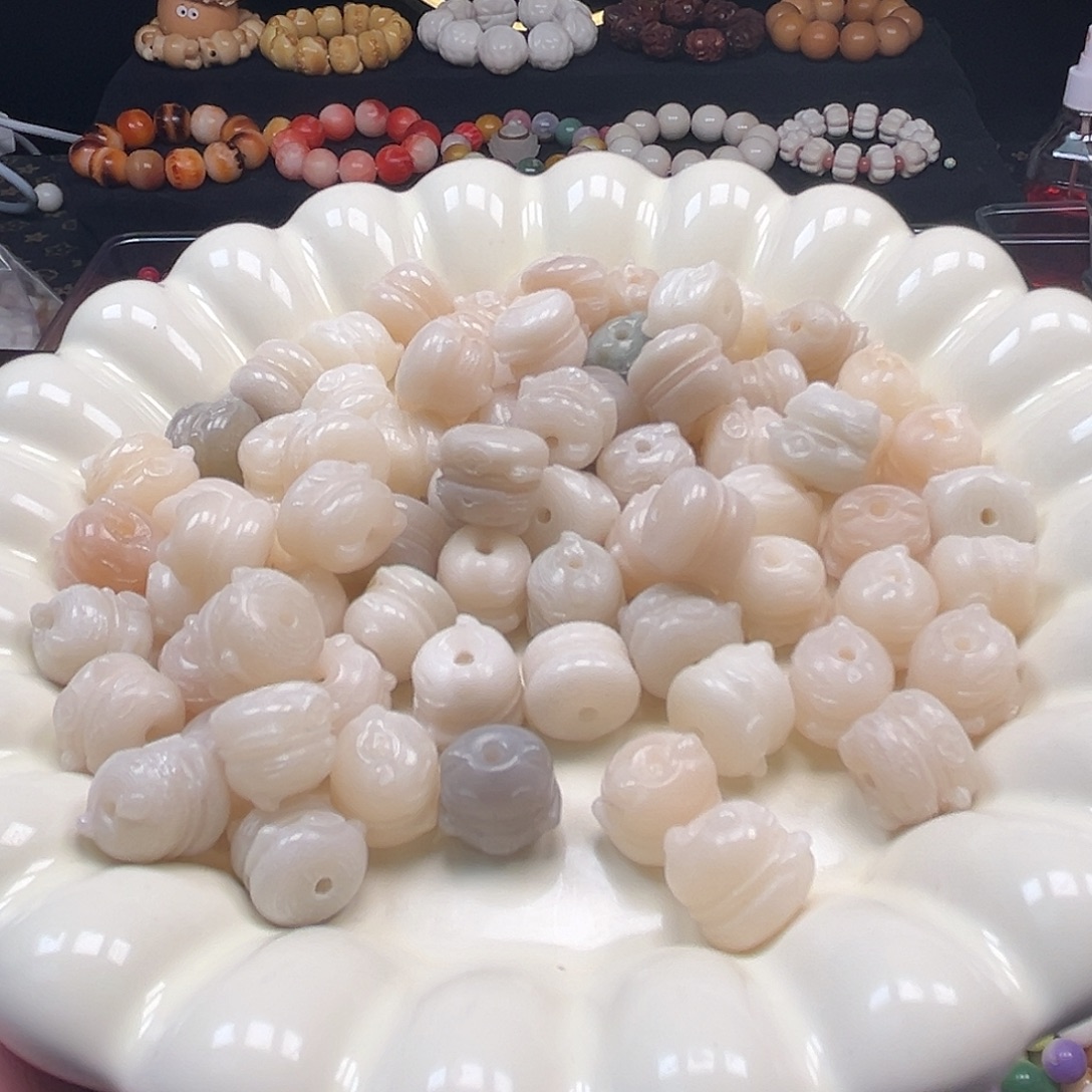 手串菩提根/象牙果50颗冰猫有不通孔