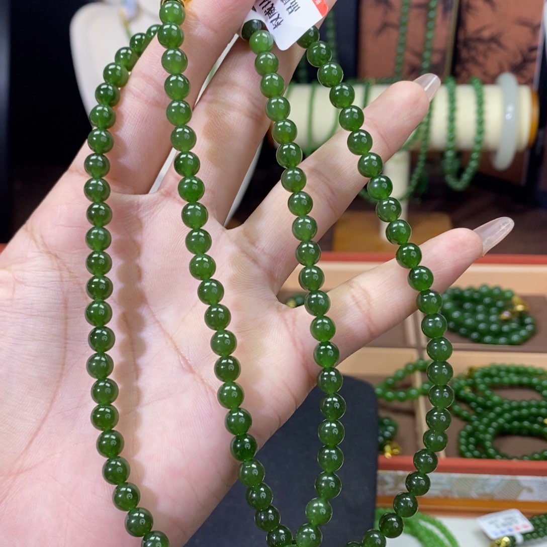 和田玉（碧玉）颈饰未镶嵌辣6