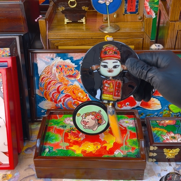 木瓷板画艺术作品