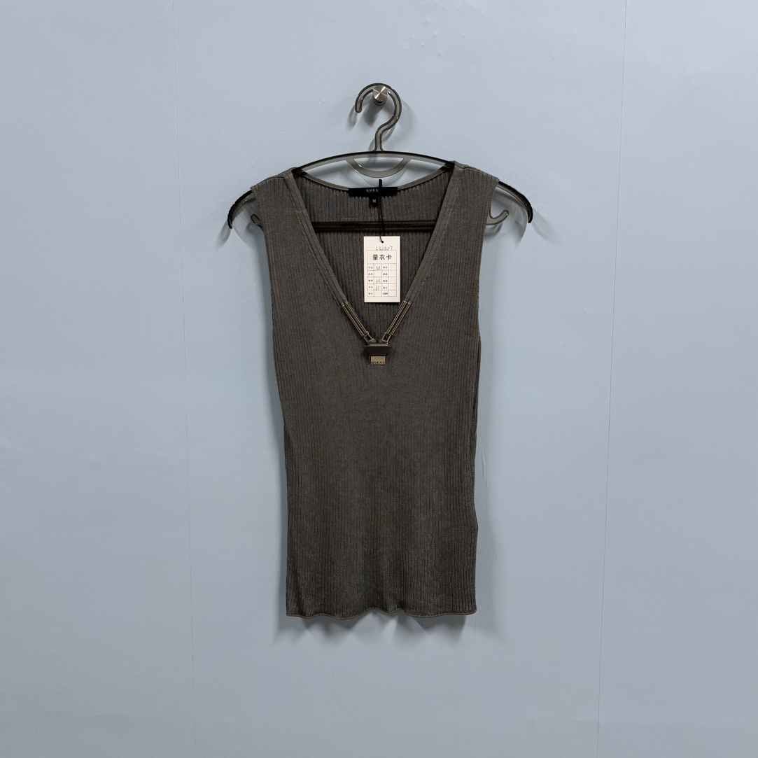 99新 GUCCI/古驰 古驰/Gucci V领针织衫 背心/M码/L52507