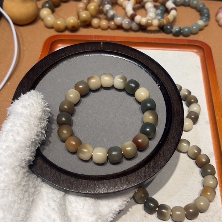 菩提根/象牙果吊坠水墨画微瑕13