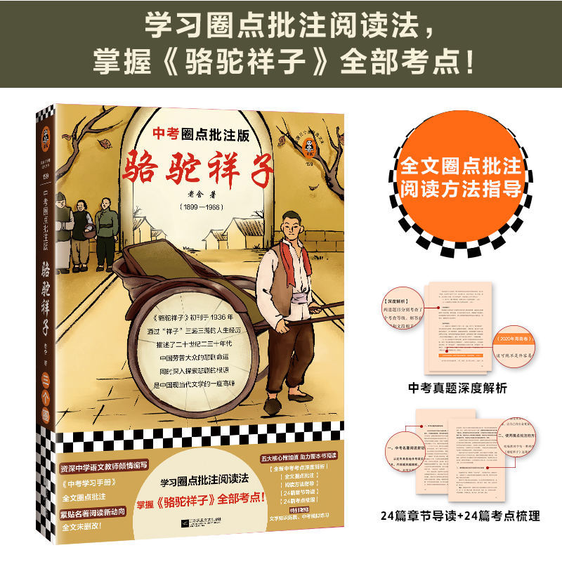  骆驼祥子 中考版七年级全文圈点批注掌握考点现当代文学名著阅读