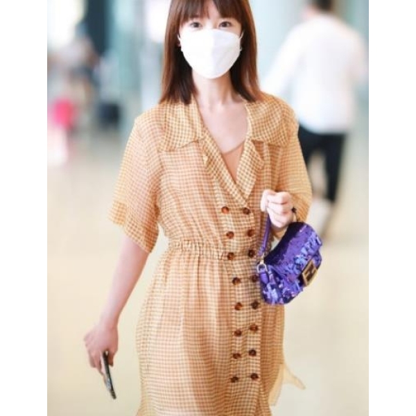 妃鱼/芬迪/真丝/连衣裙/95新/z零二一一