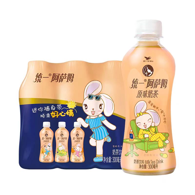 统一阿萨姆奶茶300毫升小瓶迷你装经典原味奶茶便携新老包装随机