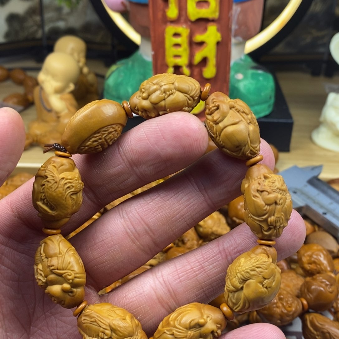橄榄核手串/手链橄榄核雕刻工艺手串7