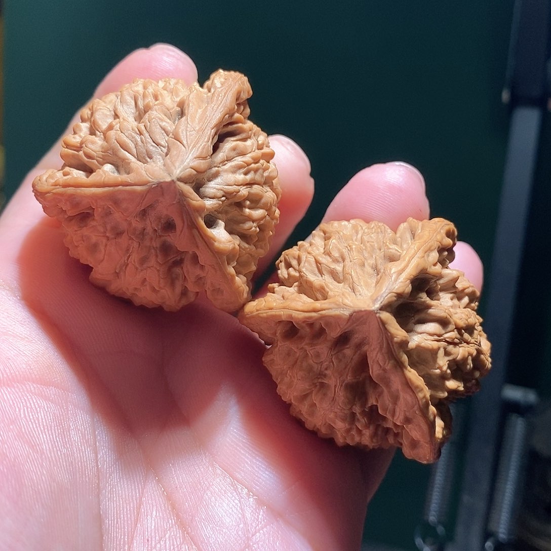 把件文玩核桃45王勇三棱全品