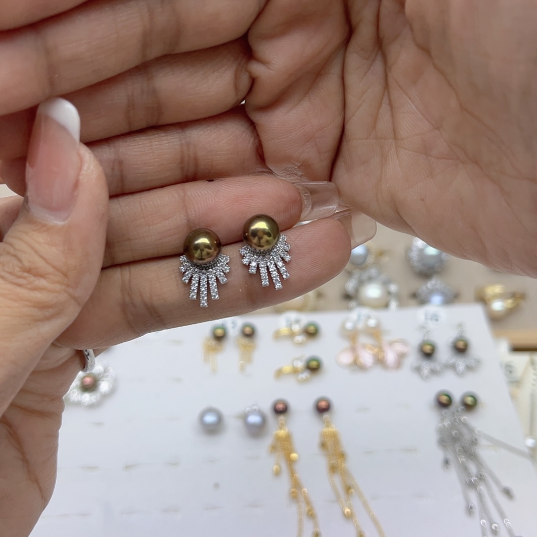 暖***槟淡水珍珠戒指合金