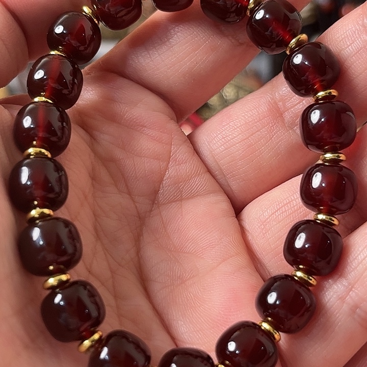 玛瑙/玉髓手链未镶嵌藏地朵朵，强哥精品糖球手串