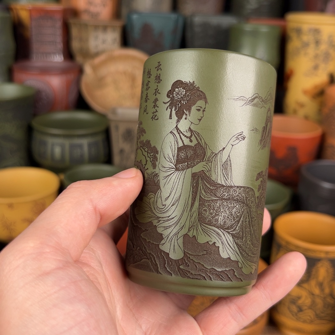 茶杯紫砂宜兴原矿紫砂杯