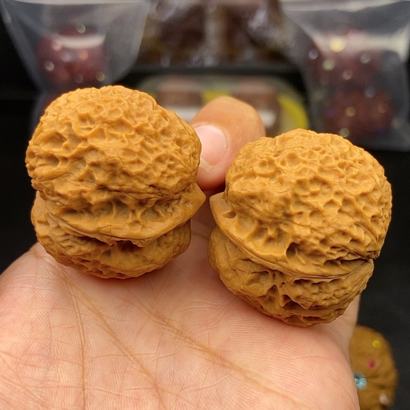 【闪购商品】把件文玩核桃37尺火麒麟金蟾