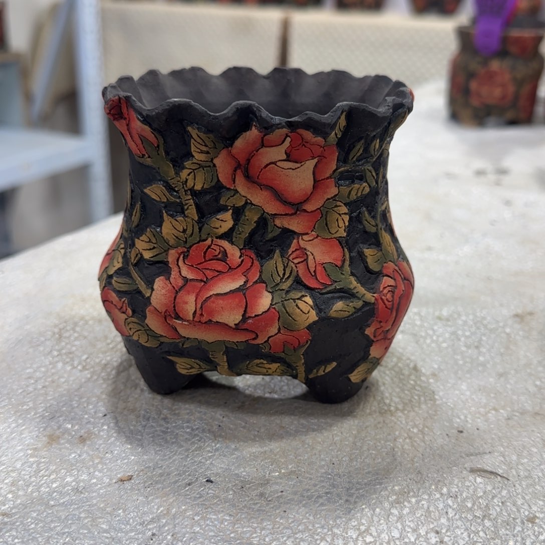 花盆紫砂精品多肉手绘花盆