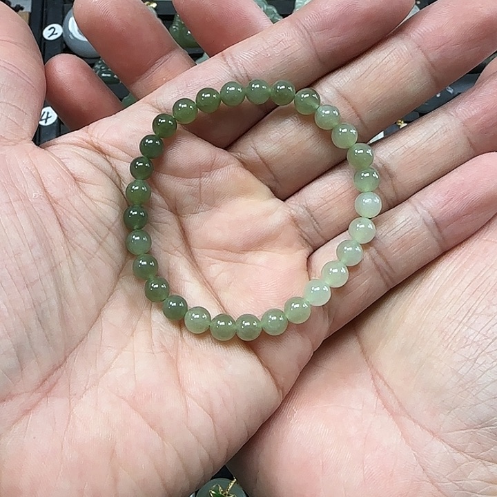 和田玉（糖玉）手链未镶嵌6毫米直径