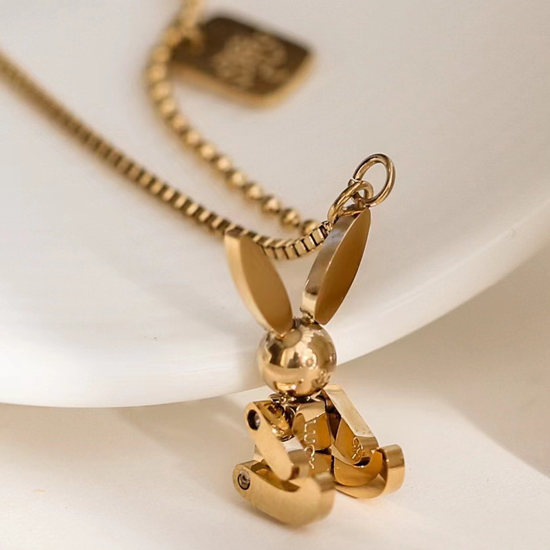 钛钢项链 【会动的兔子】小众设计感XL00170