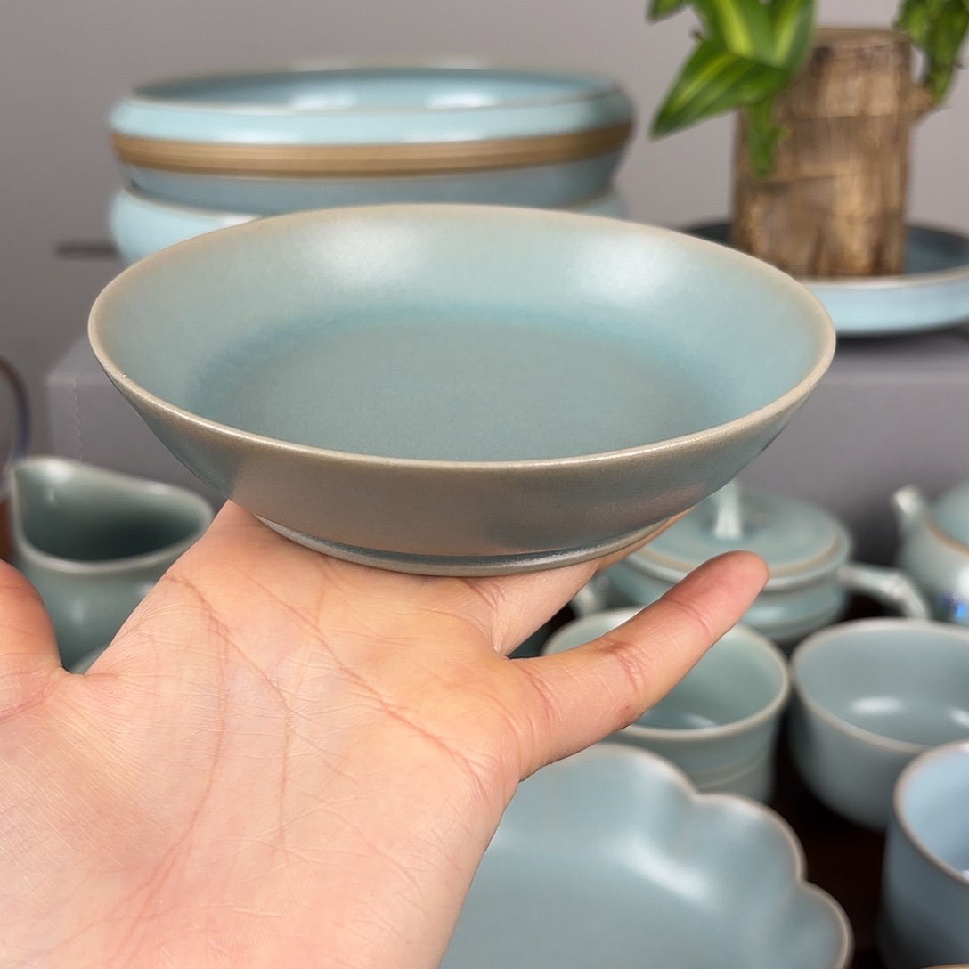 摆件仿古釉小号圆洗福利价