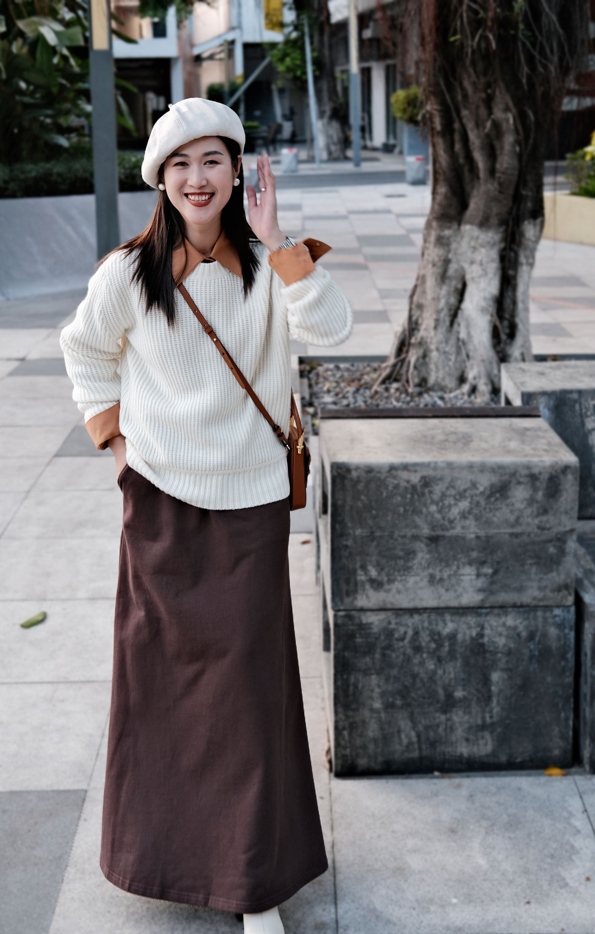 奕色【长款A摆卫衣半裙】厚实不加绒