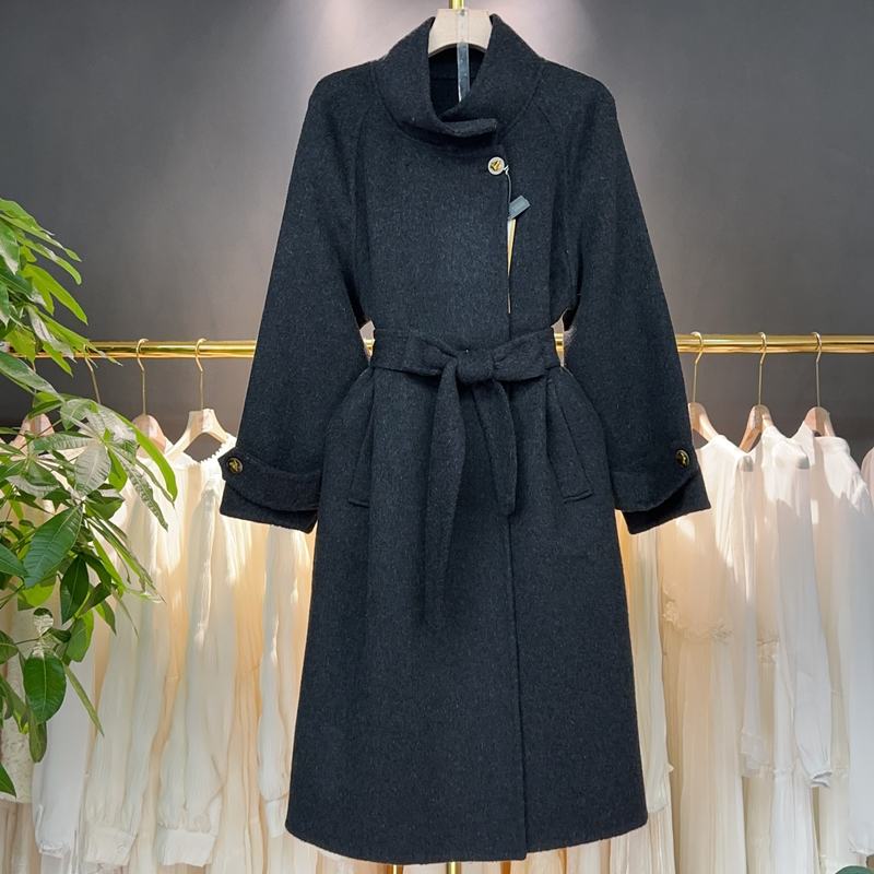 【A9205】毛呢外套女2025秋冬新款时尚设计感中长款毛呢外套