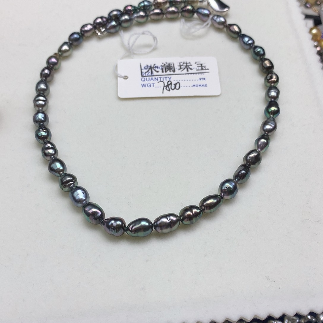 银S925镶嵌海水珍珠项链宏*@