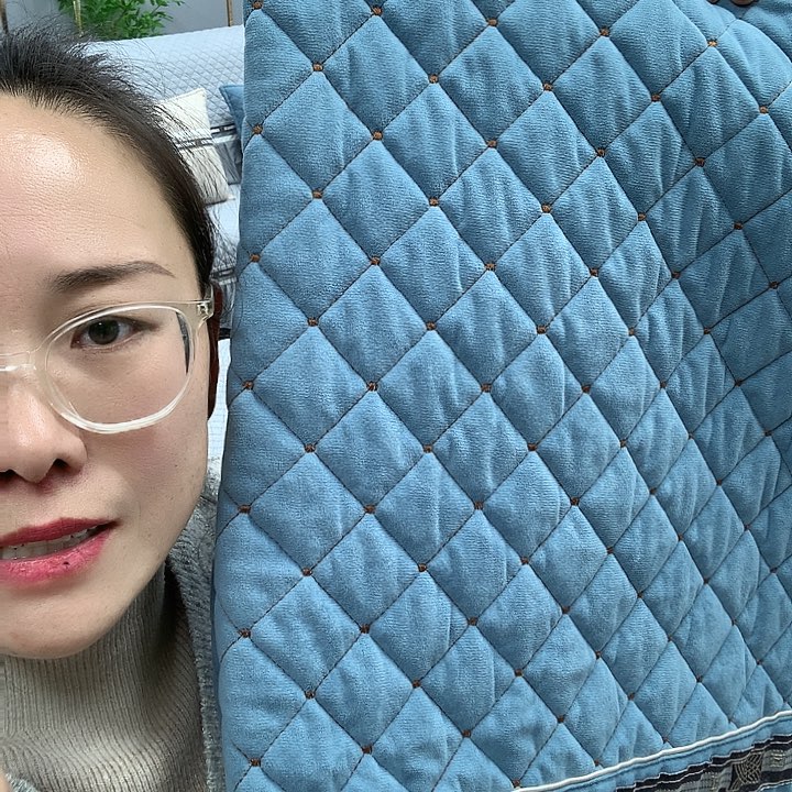 树***叶雪尼尔月光蓝330+踏+2扶手