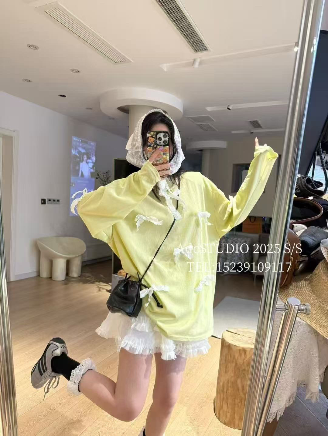 大娜小众《韩货时尚洋气蝴蝶结防晒T恤