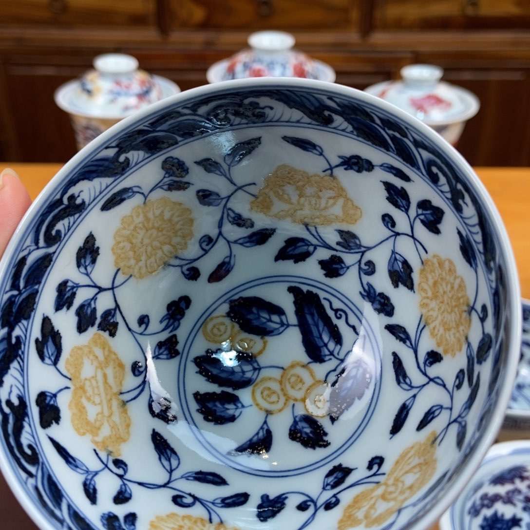 手绘现代茶具非古董