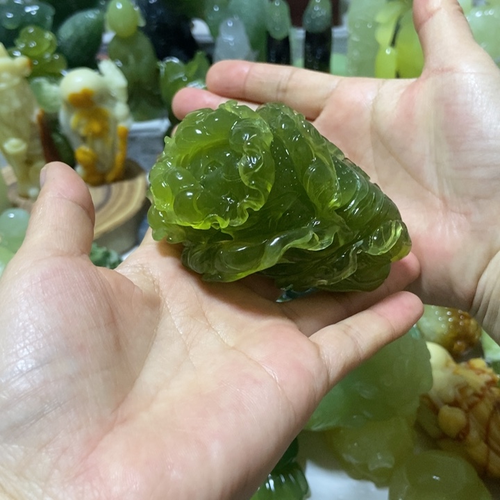 【闪购商品】蛇纹石玉未镶嵌把件盛**年