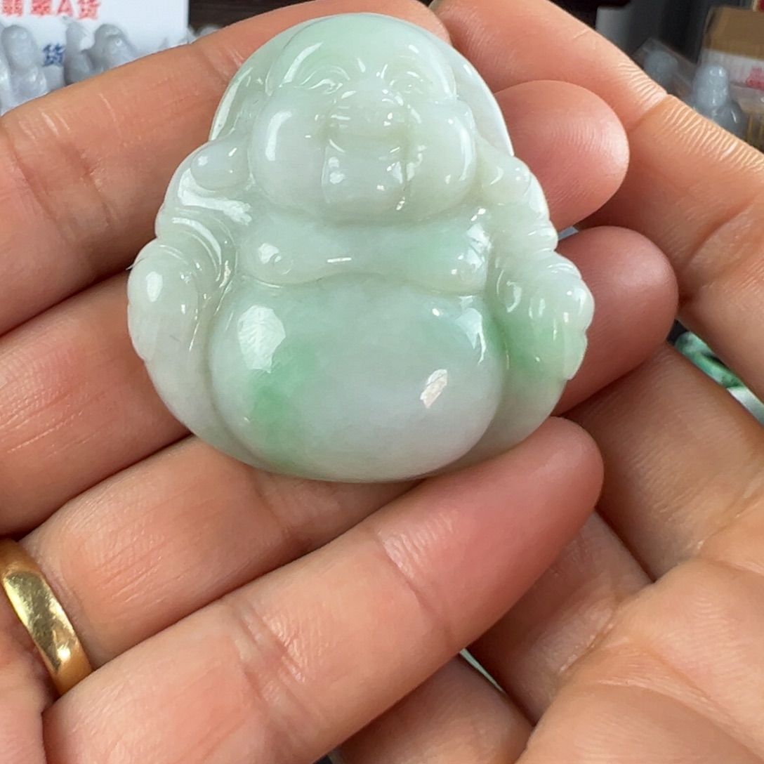 翡翠未镶嵌手镯天然翡翠佛公