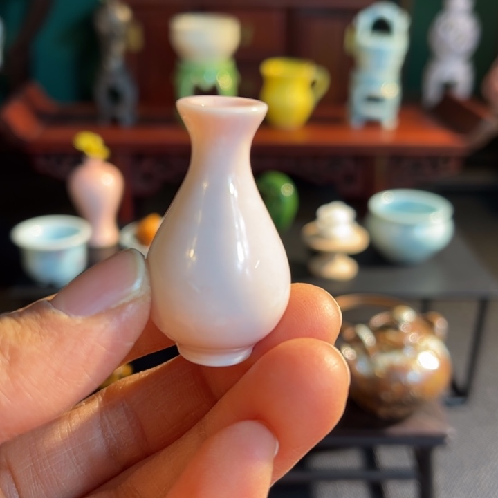 摆件微陶老王迷你花瓶