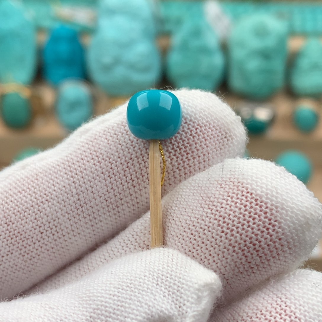 绿松石配饰未镶嵌卡8*7.3