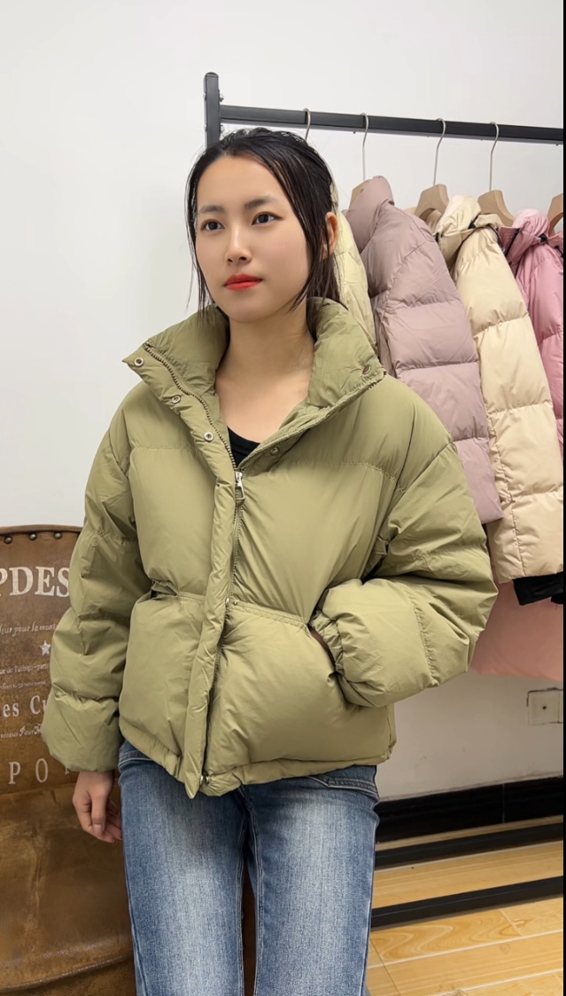 【亏本处理】鸭绒短款羽绒服女甜美立领加厚面包服时尚百搭保暖外套