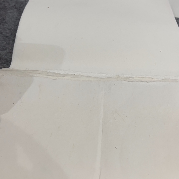 30X70纯手工白色皮纸半生熟25张夹宣