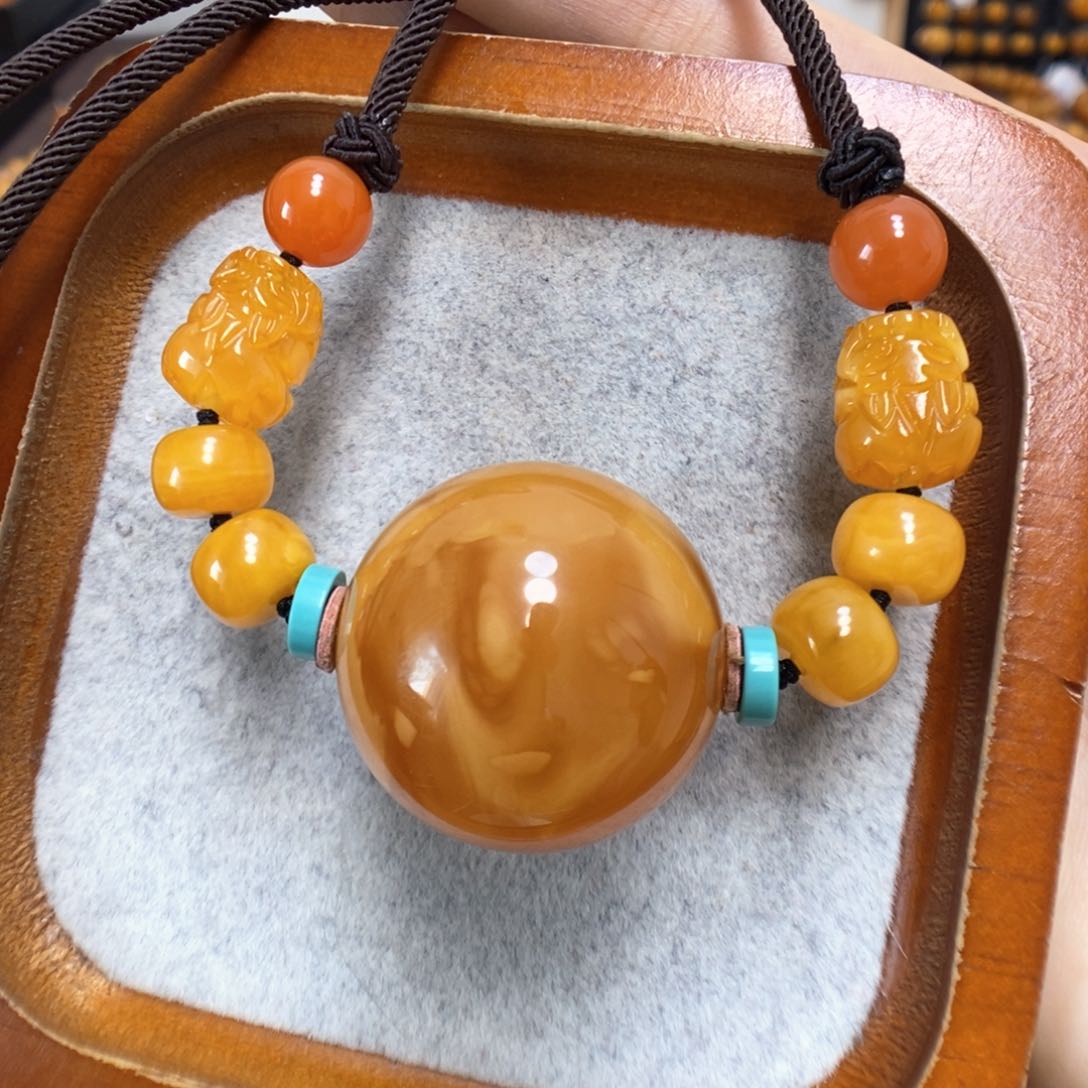 蜜蜡颈饰未镶嵌蜜蜡