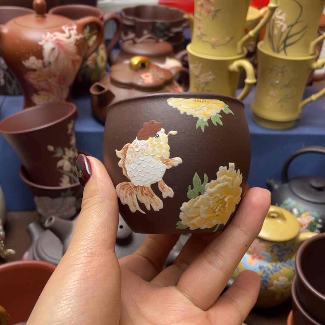 茶杯红泥紫砂主人杯170cc