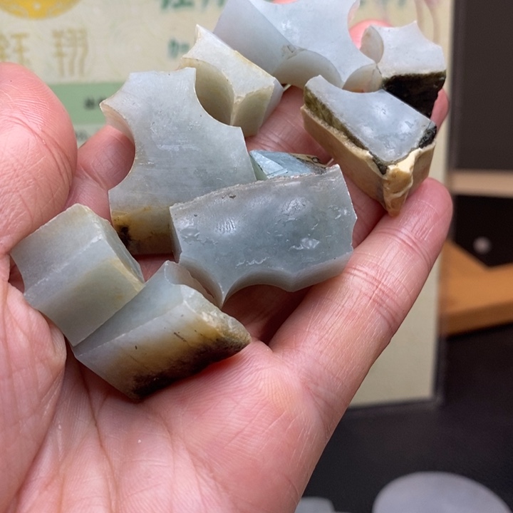 翡翠未镶嵌颈饰缅甸翡翠A货边角
