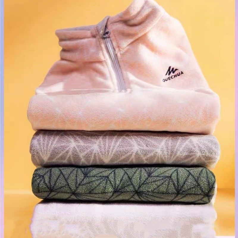 迪卡侬儿童抓绒衣摇粒绒女童男童冲锋衣内胆抓绒内胆秋冬卫衣KIDD