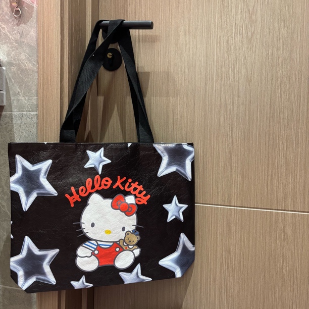 Kitty 防水单肩黑色大托特包包大容量