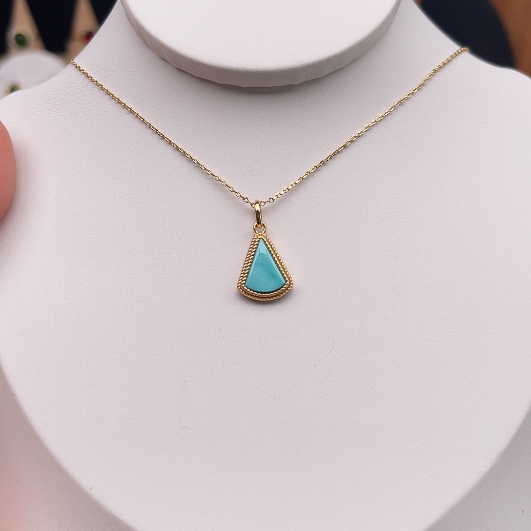 绿松石颈饰合金项链