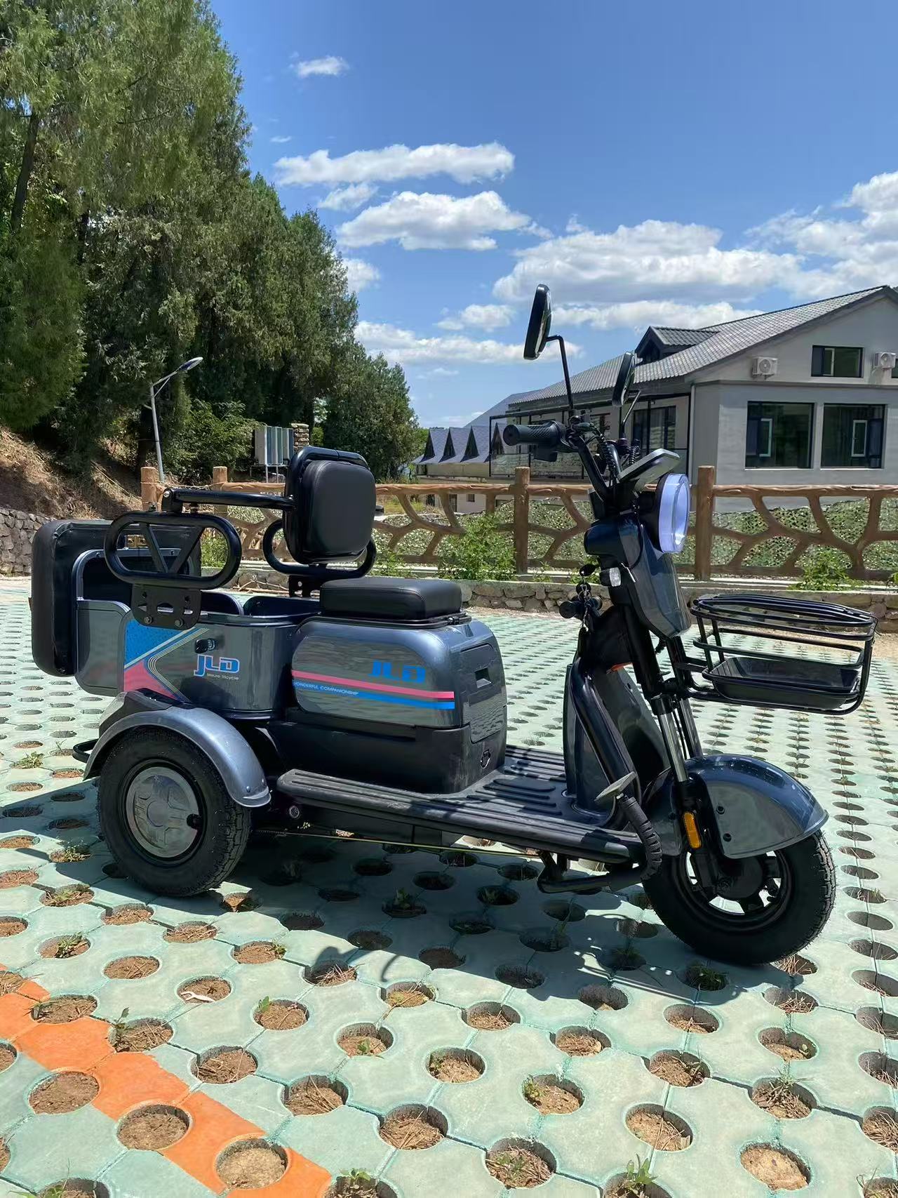 （臻祥品牌锂电池）多功能电动三轮车老年人亲子代步客货两用通勤