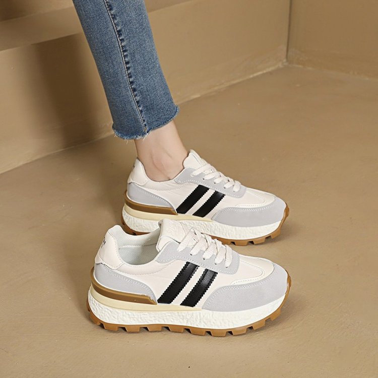 内增高时尚休闲鞋运动休闲鞋鞋子韩版增高白色LJF-D-3