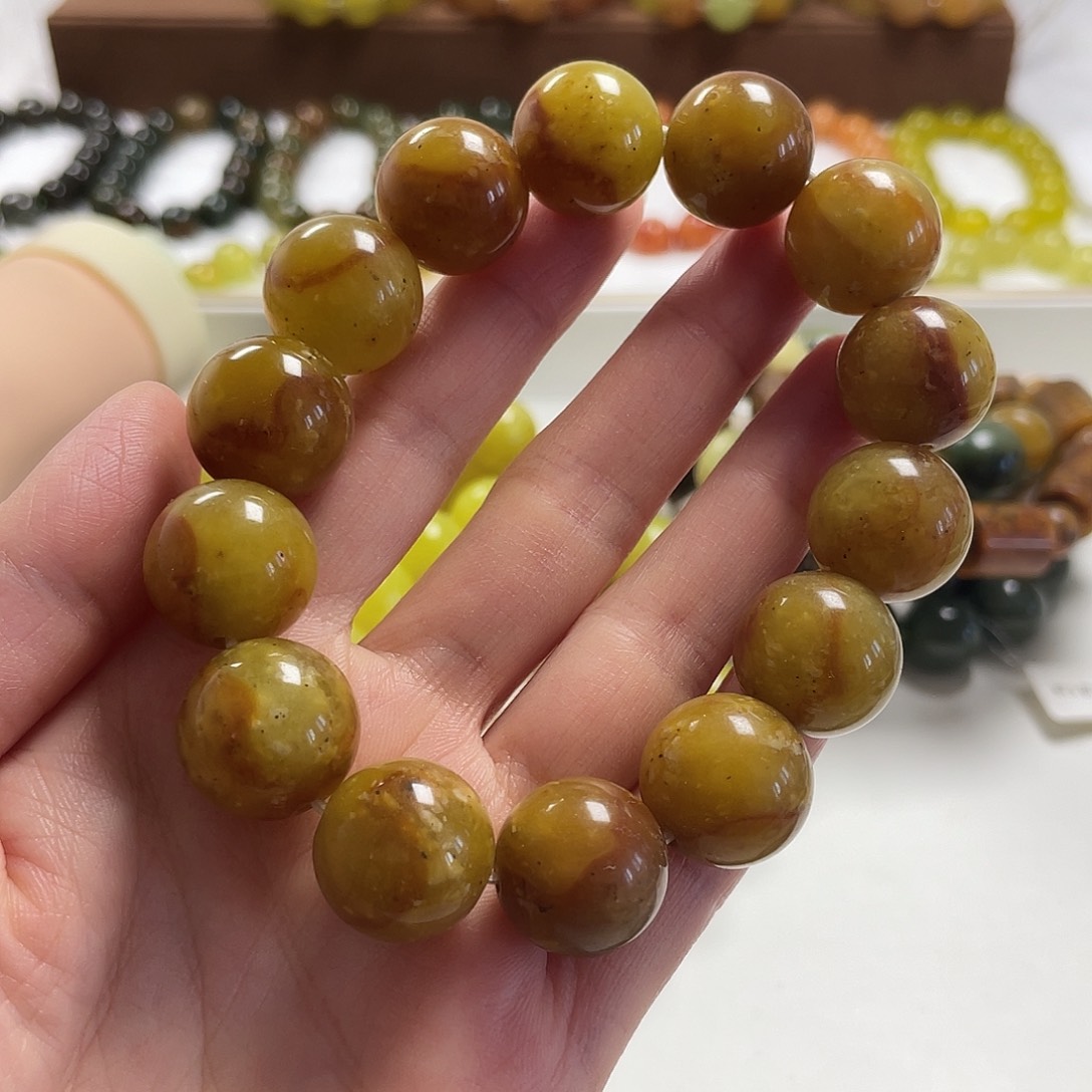 蛇纹石玉未镶嵌手链