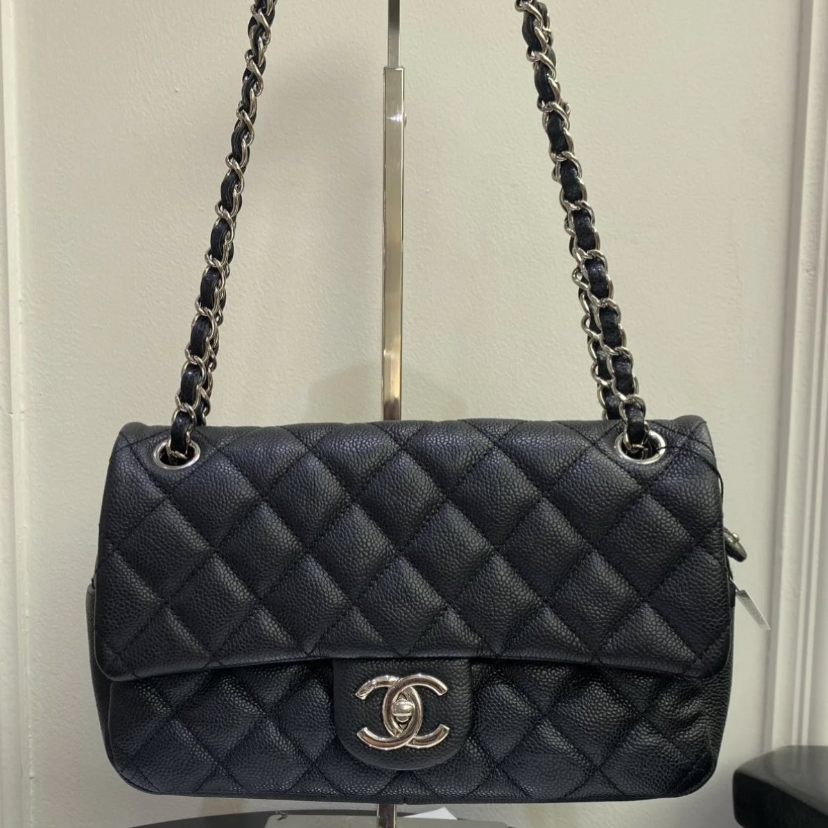 95新 Chanel/香奈儿 香奈儿 · Chanel 黑银荔枝牛easy 小号