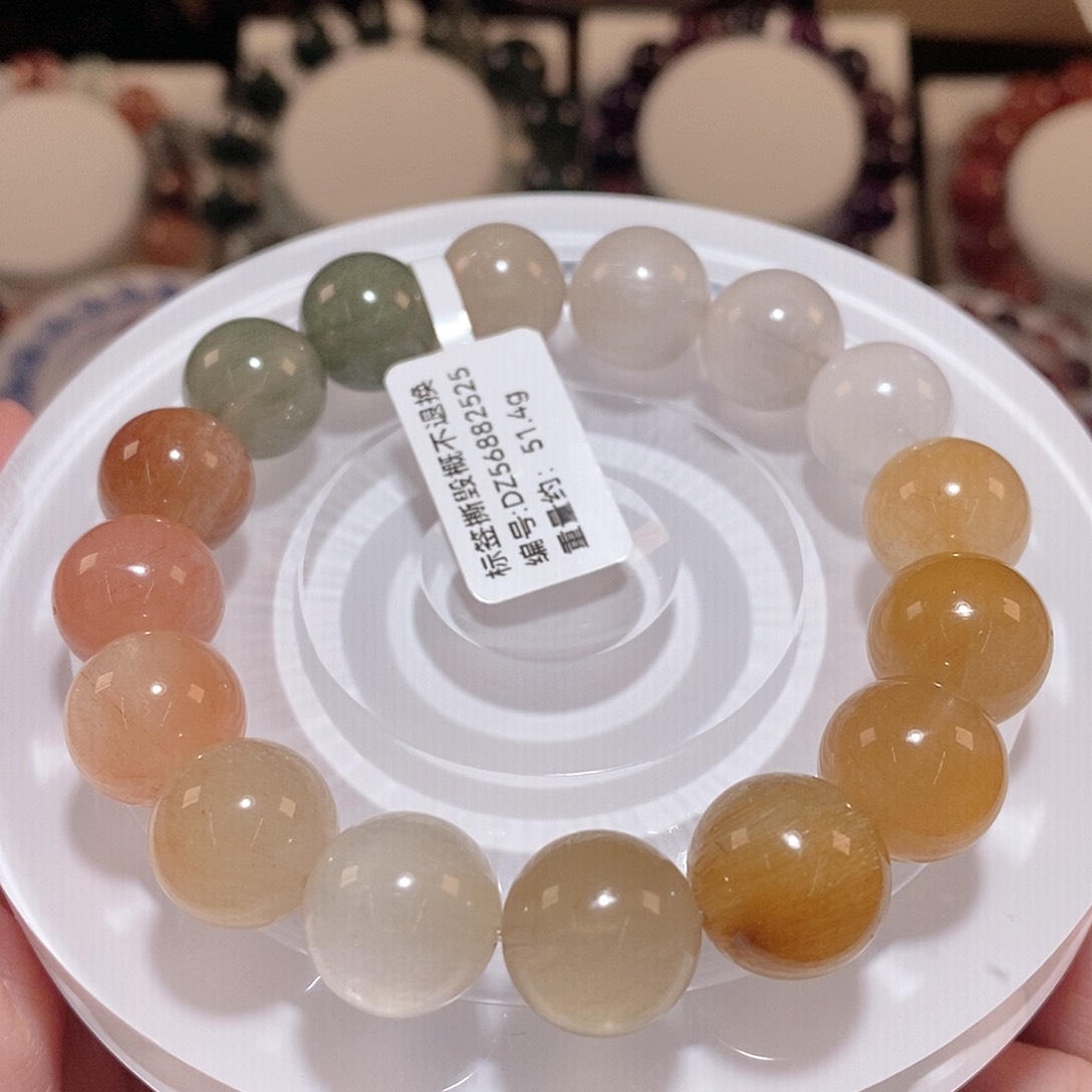 水晶手链未镶嵌F彩兔毛13