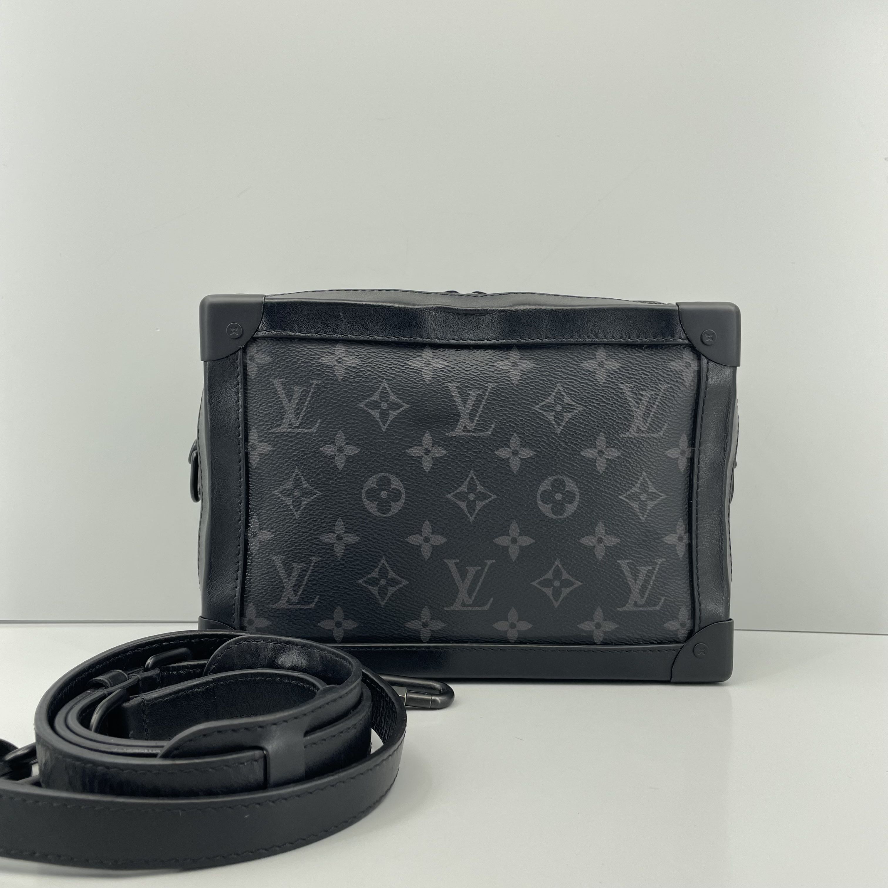 95新 GUCCI/古驰 TRUNK黑色老花盒子包 19年 24x17x10 Z042211