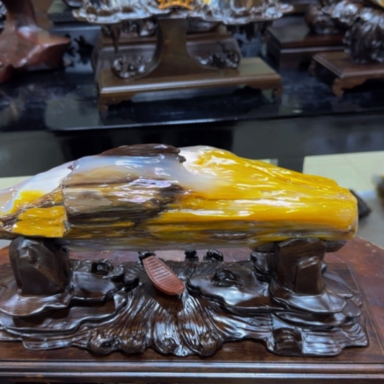 硅化玉摆件未镶嵌