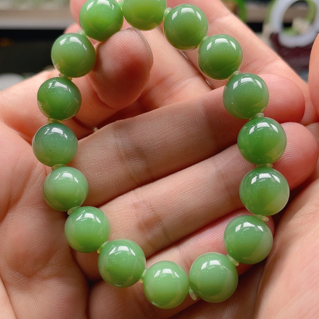 和田玉（碧玉）手链未镶嵌