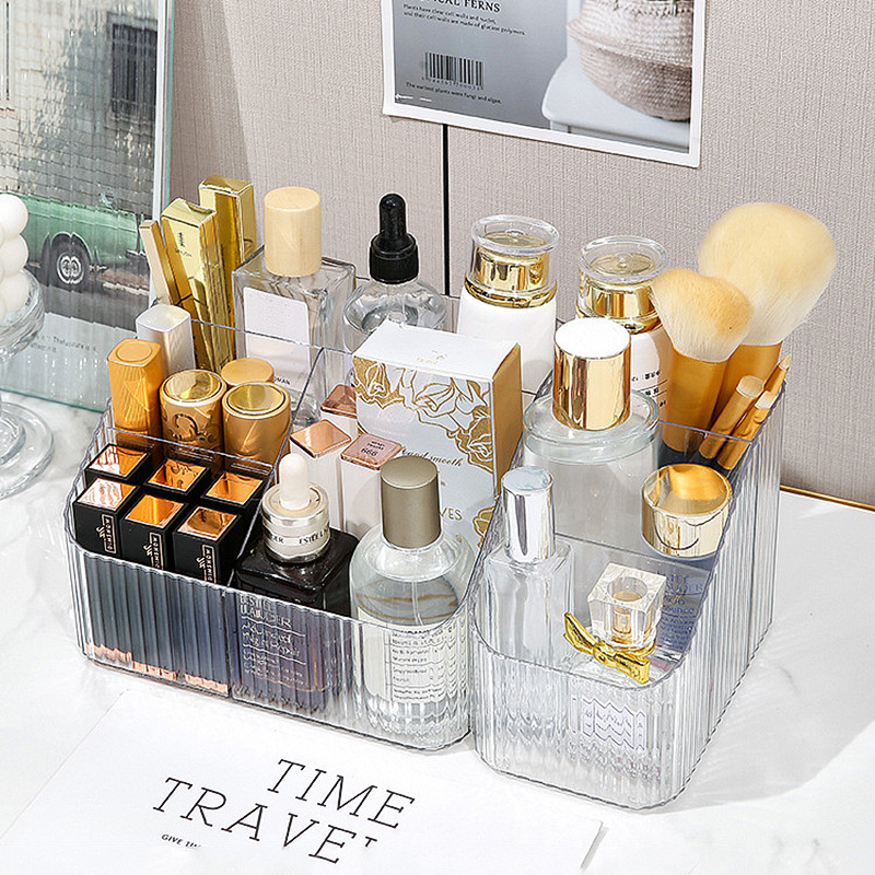 Y ZT桌面化妆品收纳盒厨房整理盒子收纳筐家用抽屉塑料储物盒